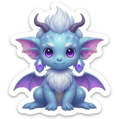 Cool cute fantasy Fionbri-Vernid-creature by griffsnuff & LiLaiRa & Falvie full body sticker
