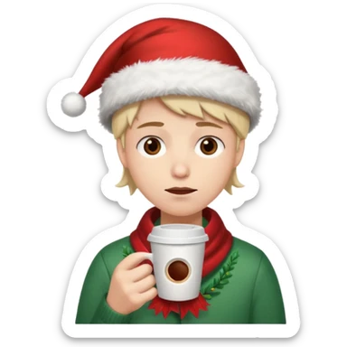 Developer going back to work after christmans holidays sticker