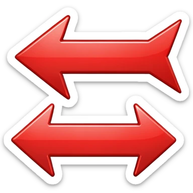 red right arrow  sticker