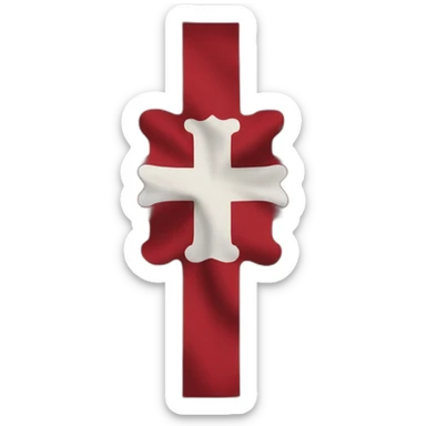 Bandera cruz de borgoña sticker