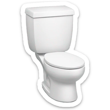 toilet with a head sticking out sticker