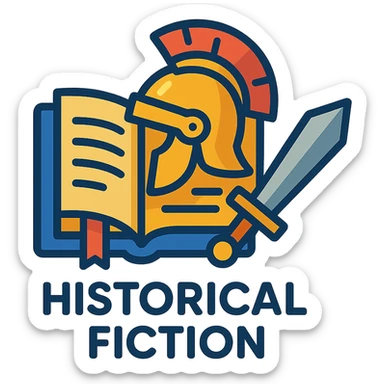 icon representing historical fiction book genre sticker