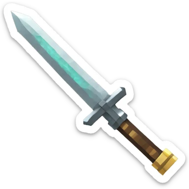 Minecraft sword as a person sticker