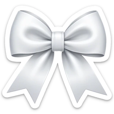 Ribbon bow blur and white  sticker