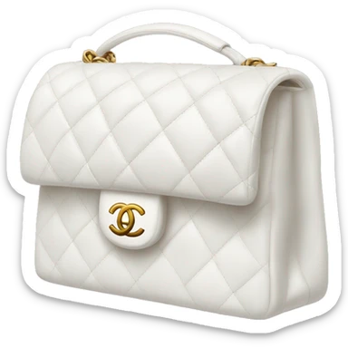 White Chanel bag sticker