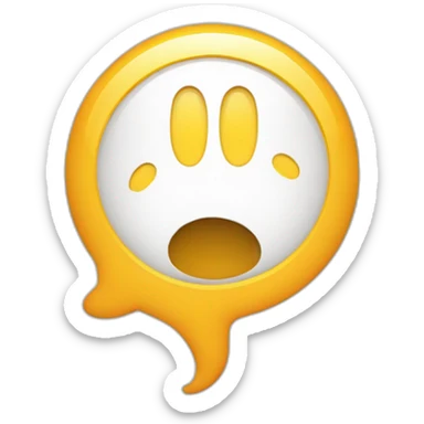 Exclamation mark inside a speech bubble. sticker