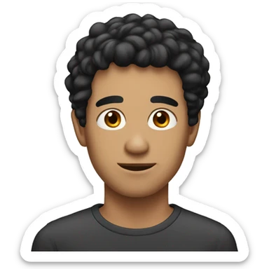 Men with black hair his age between 24-25 has a great look sticker