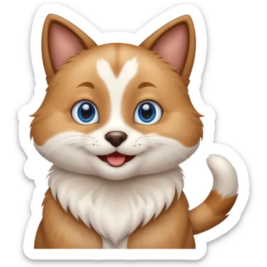 funny cat dog sticker