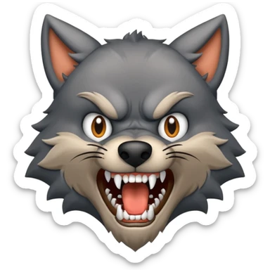 the Big Bad Wolf in the story of Little Red Riding Hood sticker