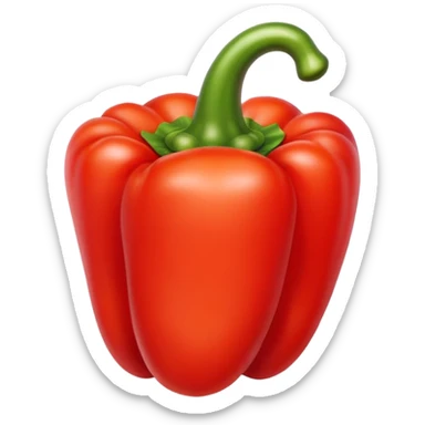 bright red bell pepper sticker