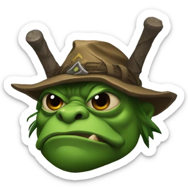 world of warcraft hunter pepe sticker