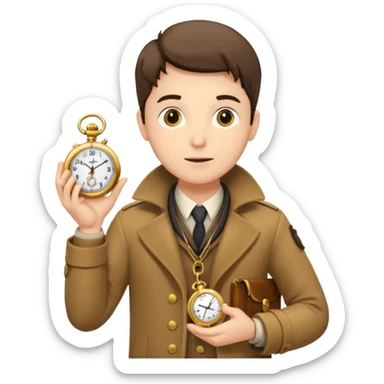 Explorer with pocket watch sticker