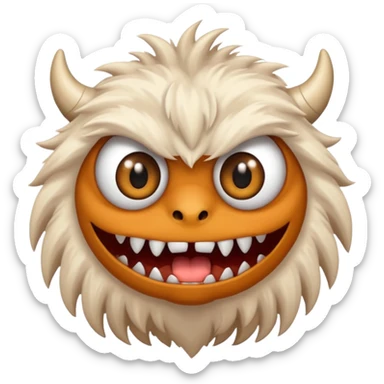 white monster sticker