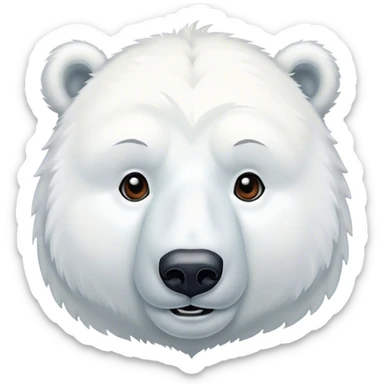 Cute polar bear sticker