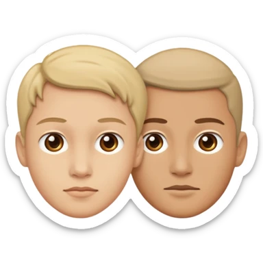  Indifference - 2 people pointed away from each other with their backs facing the other sticker