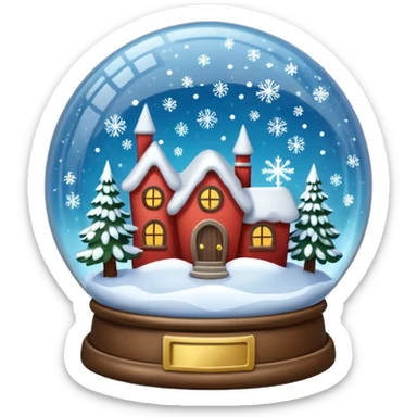 snow globe winter fantasy sticker