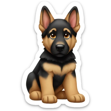 German shepherd puppy sticker