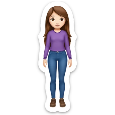 Full body nude girl touching her crotch sticker