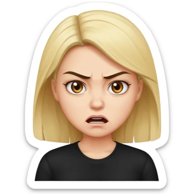 Beautiful woman angry and sick of idiots sticker