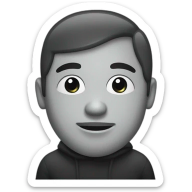 un homme noire avec un liquide blanc sur le visage sticker