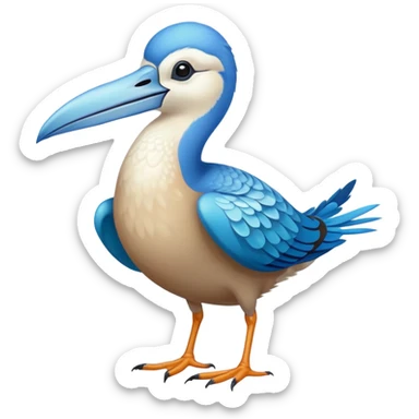 Blue footed bird sticker