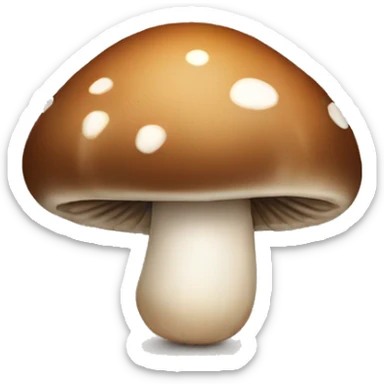 Tiny brown mushrooms  sticker