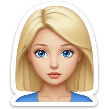 blonde hair blue eyes woman sexy look sticker