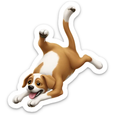 Dog doing a backflip  sticker