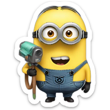 Minion con boina sticker