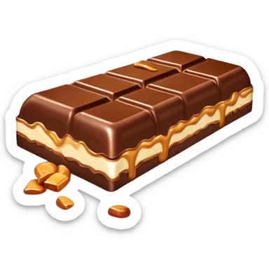 Twix chocolate candy bar with caramel sticker
