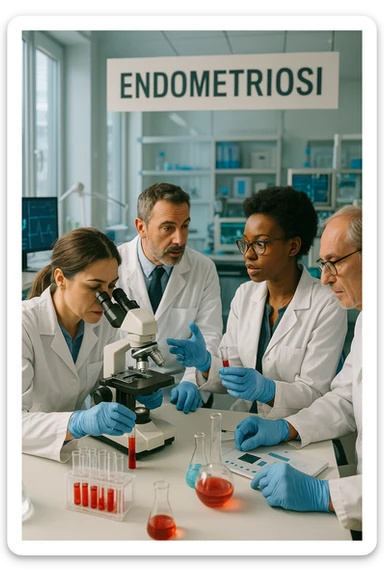 Scienziati americani che studiano l'endometriosi in italiano sticker