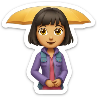 Dora l'exploratrice avec la tête de babouche sticker