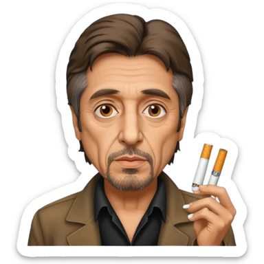 draw me al pacino from godfather with cigarretes sticker