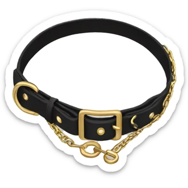 Dog collar with chain sticker