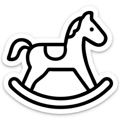 rocking horse icon sticker