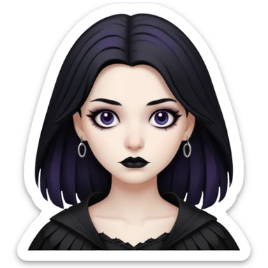 Raven goth sticker