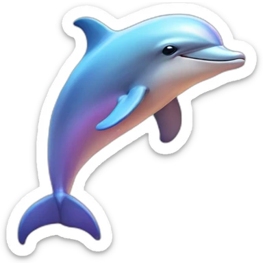 Pastel-gradient-colors-dolphin sticker