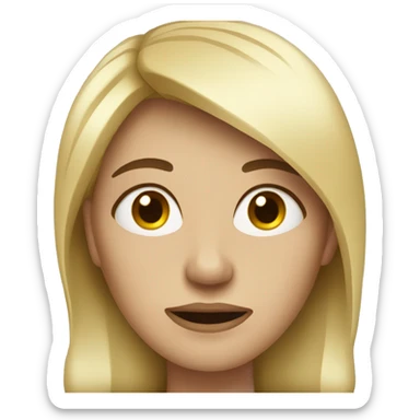 sickly blonde woman sticker