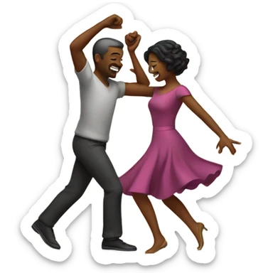 Couple dancing sticker