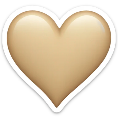 beige heart sticker