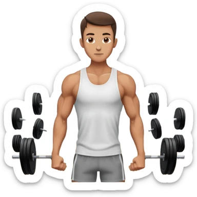 training gym skinny man sticker