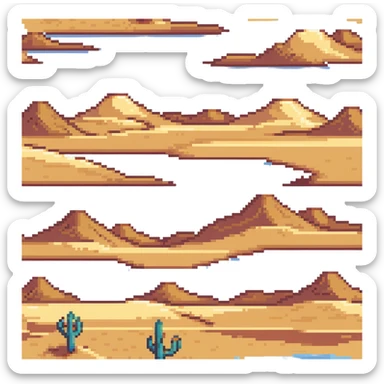 sunny desert landscape with rolling sand dunes sticker