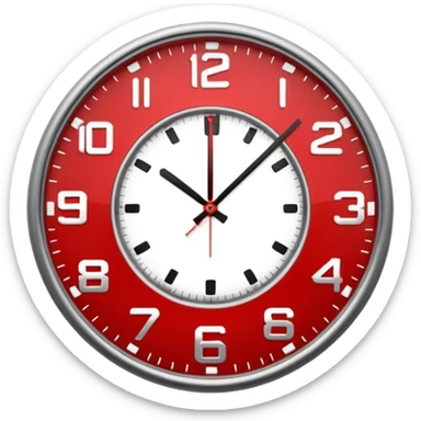 reloj con simbolo de interrogacion en color rojo sticker