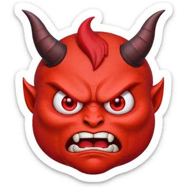 Evil emoji sticker