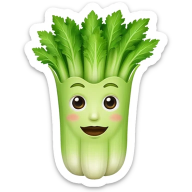 Celery with a face sticker