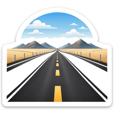 open road stretching into the distance, symbolizing autonomy sticker