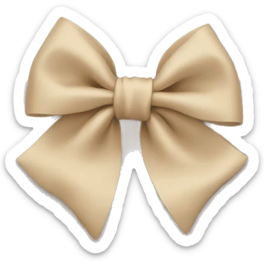 bow beige sticker