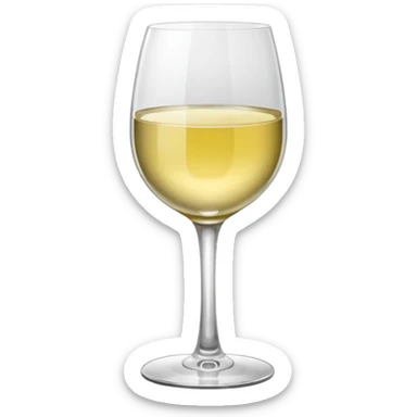 White wine glass sticker