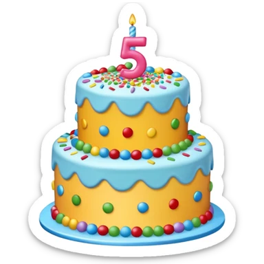 55 years old birthday with digital and without human sticker