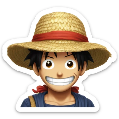 Luffy wit strawhat sticker